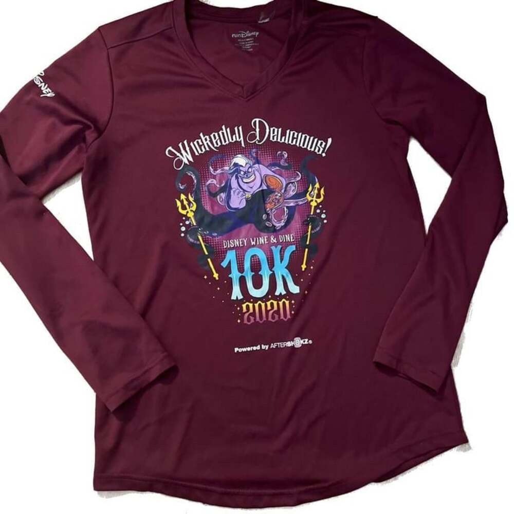 Disney RunDisney 2020 Wine and Dine Ursula 10k performance long sleeve shirt XL